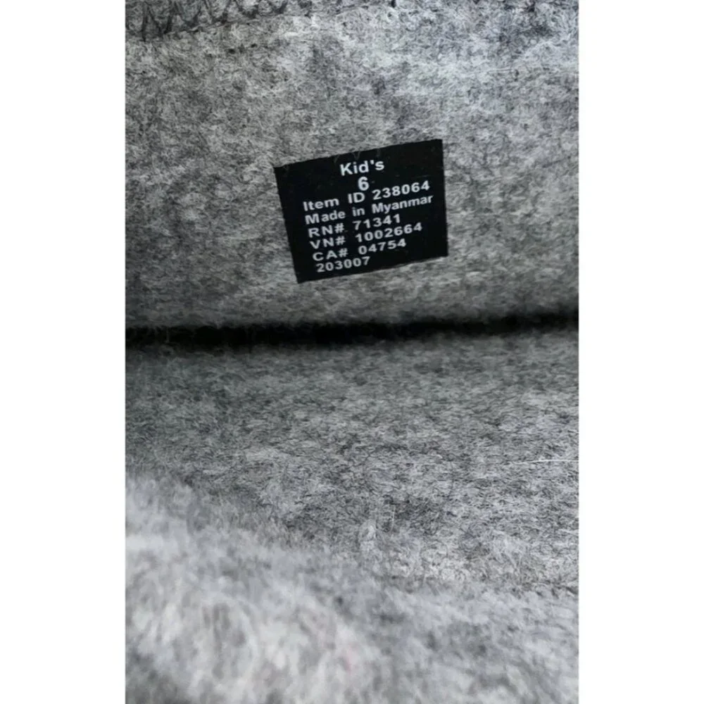 LL Bean Northwoods Kids Snow Boots Size 6 Black‎ Gray Winter Felt Insert
